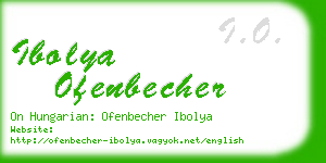 ibolya ofenbecher business card